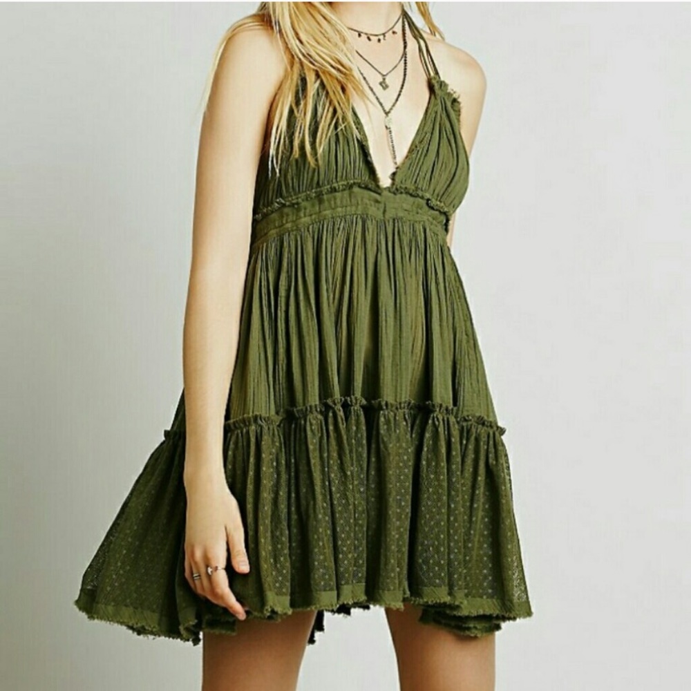 Free people 100 degrees dress in Moss